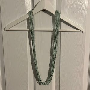 Mint Green And Gold Adjustable Statement Necklace